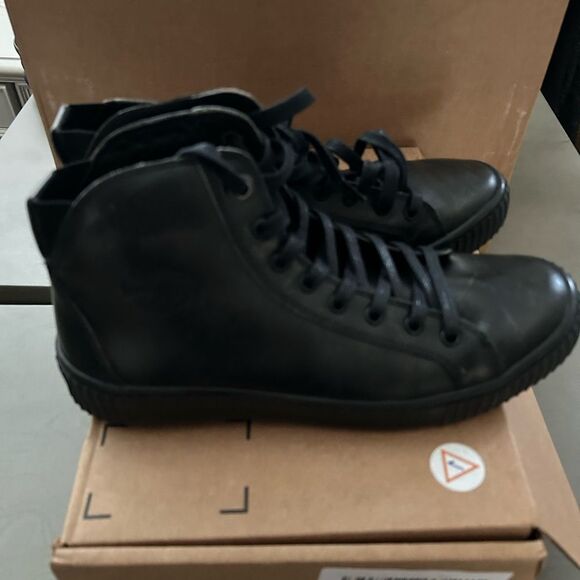 Harley Davidson leather hi tops M9 - Picture 4 of 11
